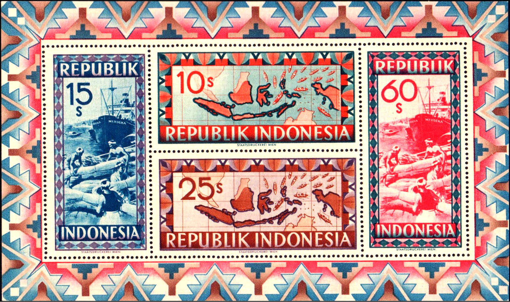 Maps on Stamps Indonesia Rebel A Database of Cartophilately